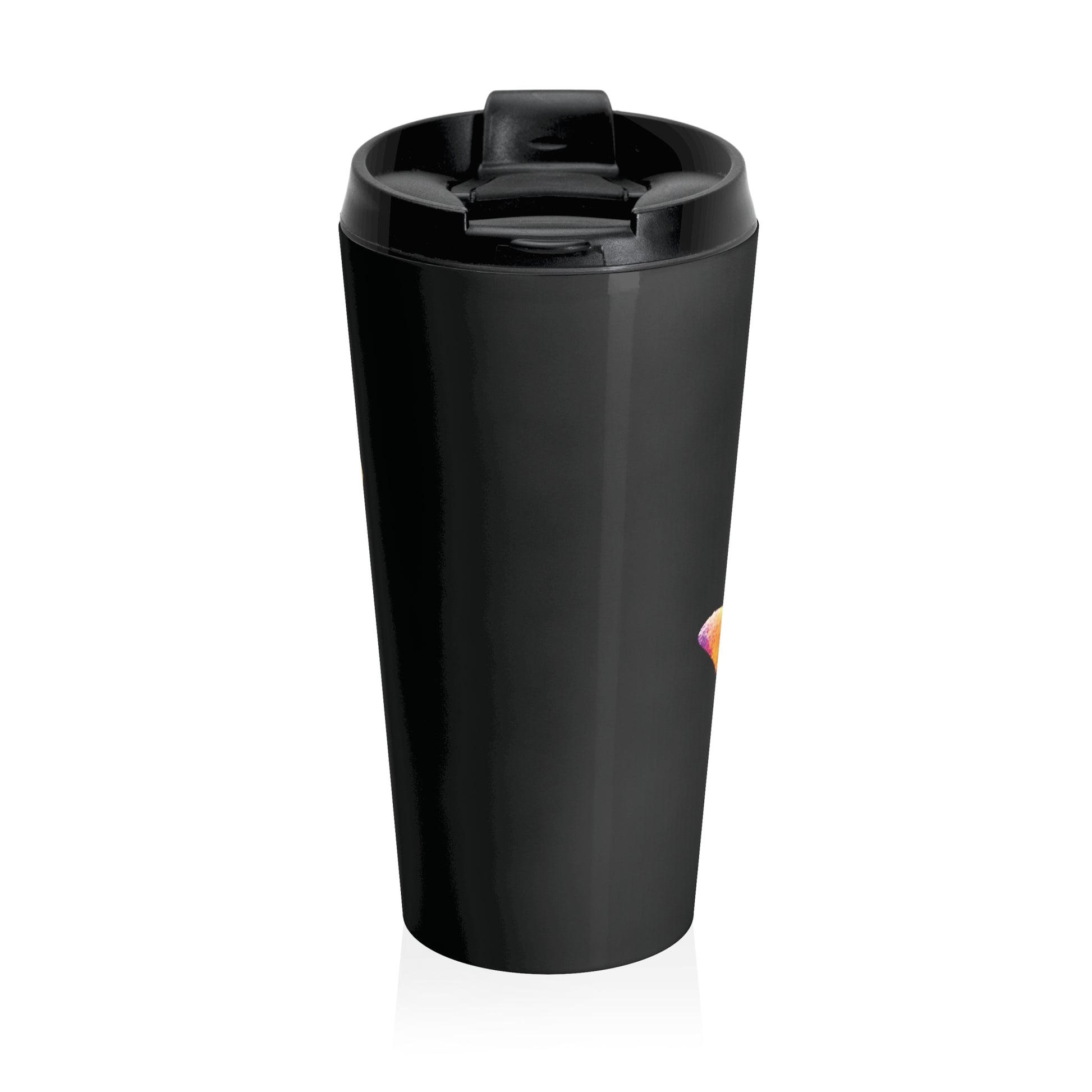 Travel Mug — Colorful Neon Paw Print Stainless Steel Tumbler - AURABAGS SHOP