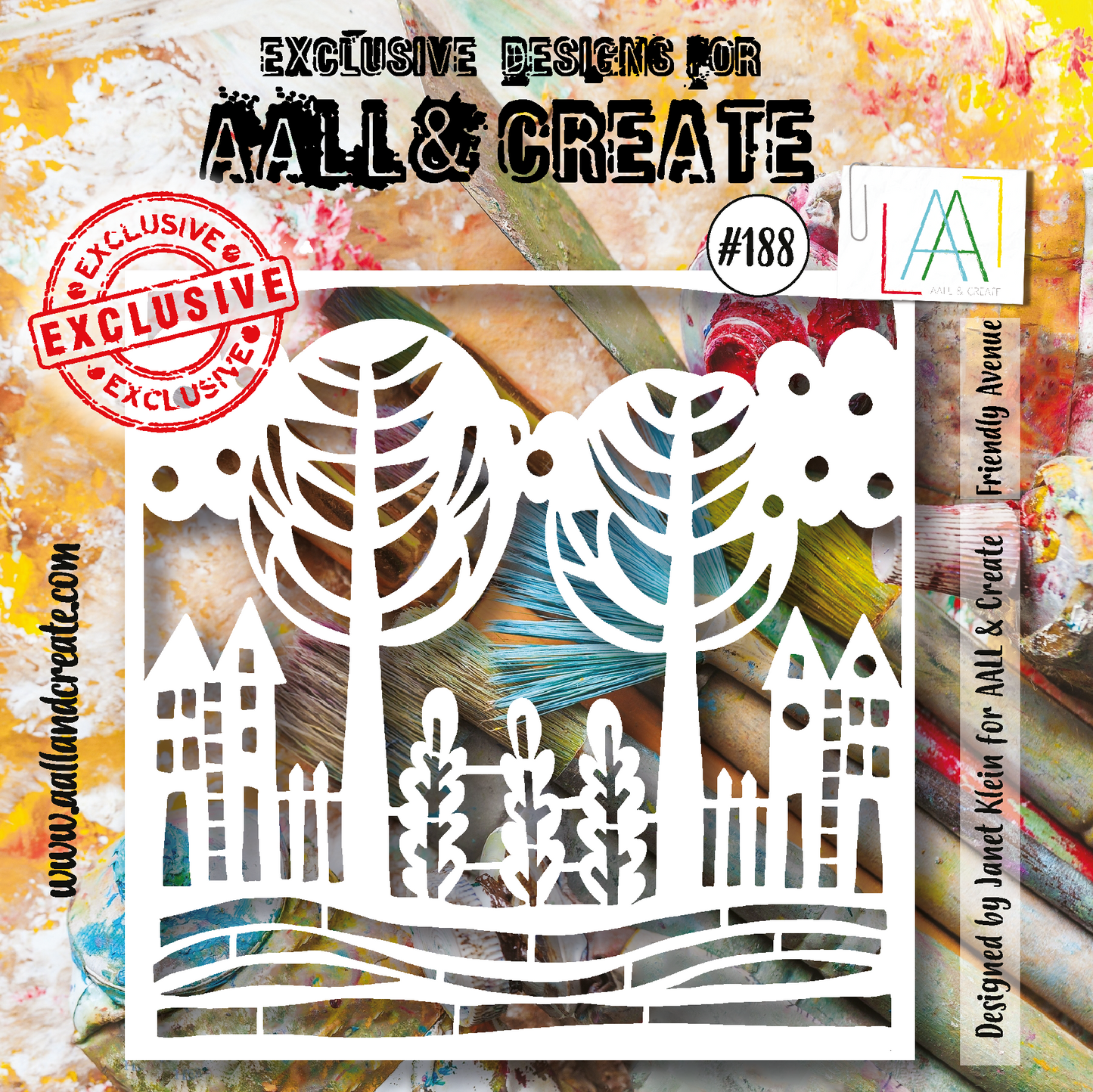AALL and Create  6"x6" Stencil - 188 - Friendly Avenue