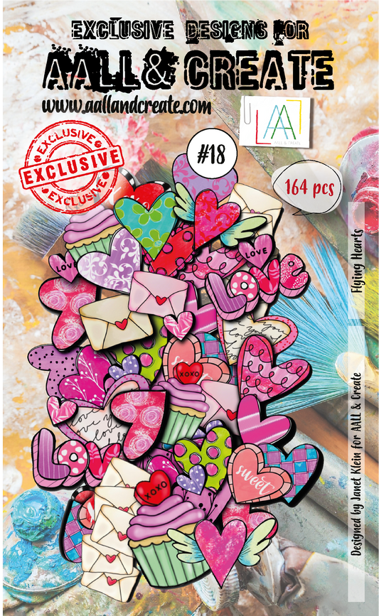 AALL and Create  Ephemera Die-Cuts - 18 - Flying Hearts
