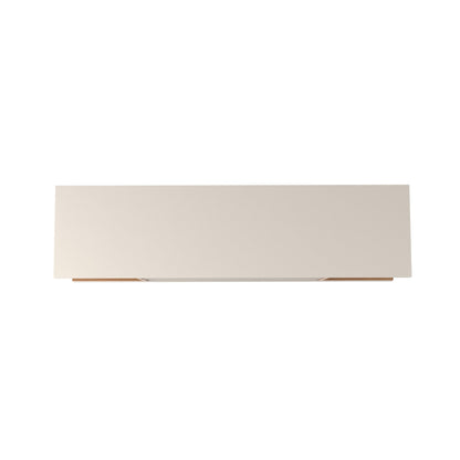 Eureka Modern 53.14" TV Stand with 4 Shelves - Off White Gloss/Maple Cream