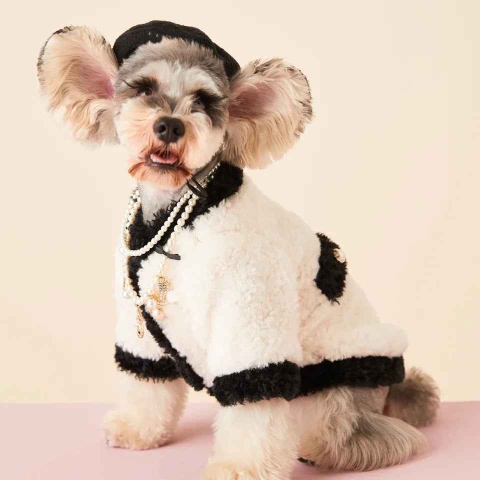 Coco Chewnel Cozy Dog Cardigan | Soft Winter Dog Sweater