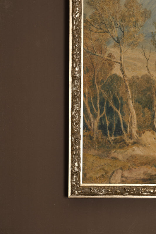 TEMPÊTE SUR LA VALLÉE, CADRE VINTAGE ARGENT