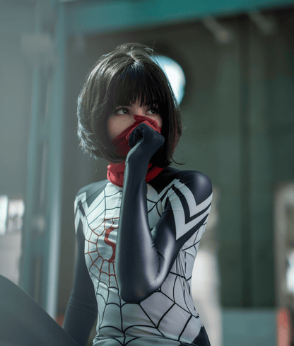 [Inventory Clearance] Super Hero Spider Cindy Cosplay Full Bodysuit Halloween Costume Zentai