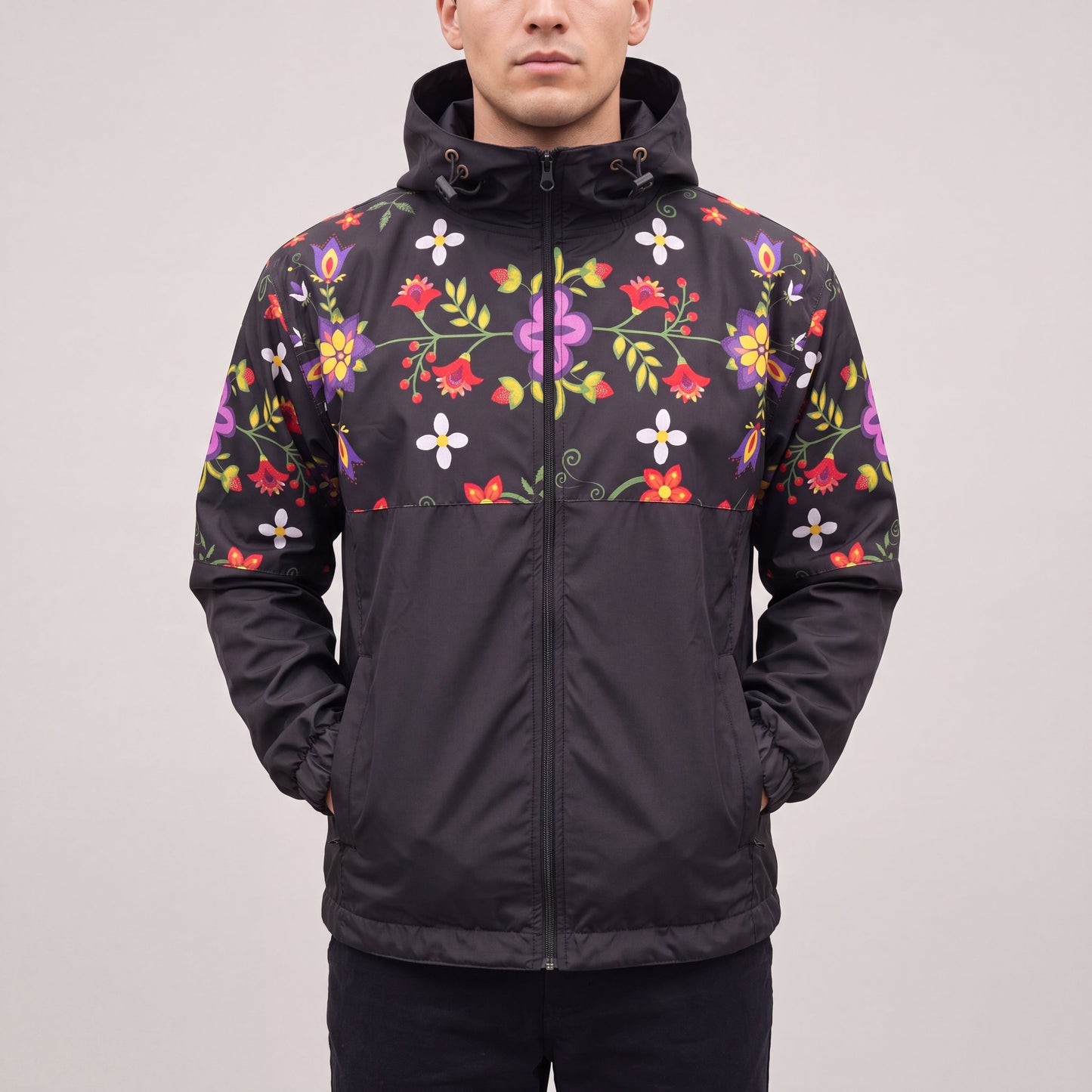OLDTRIBES™ Midnight Bloom Windbreaker