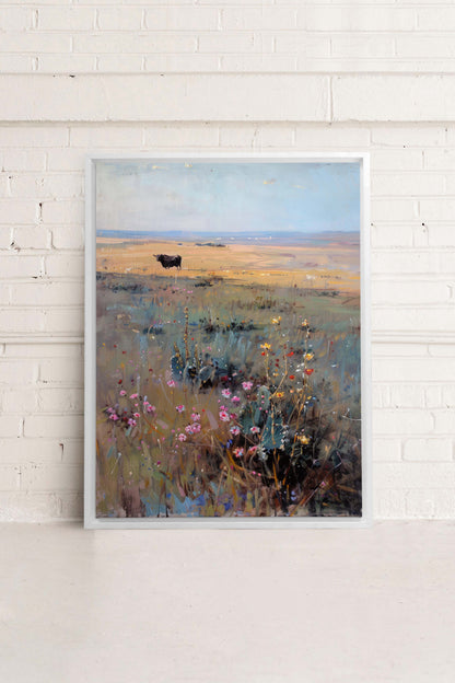 RAINBOW FIELD, Oeuvre sur toile étirée
