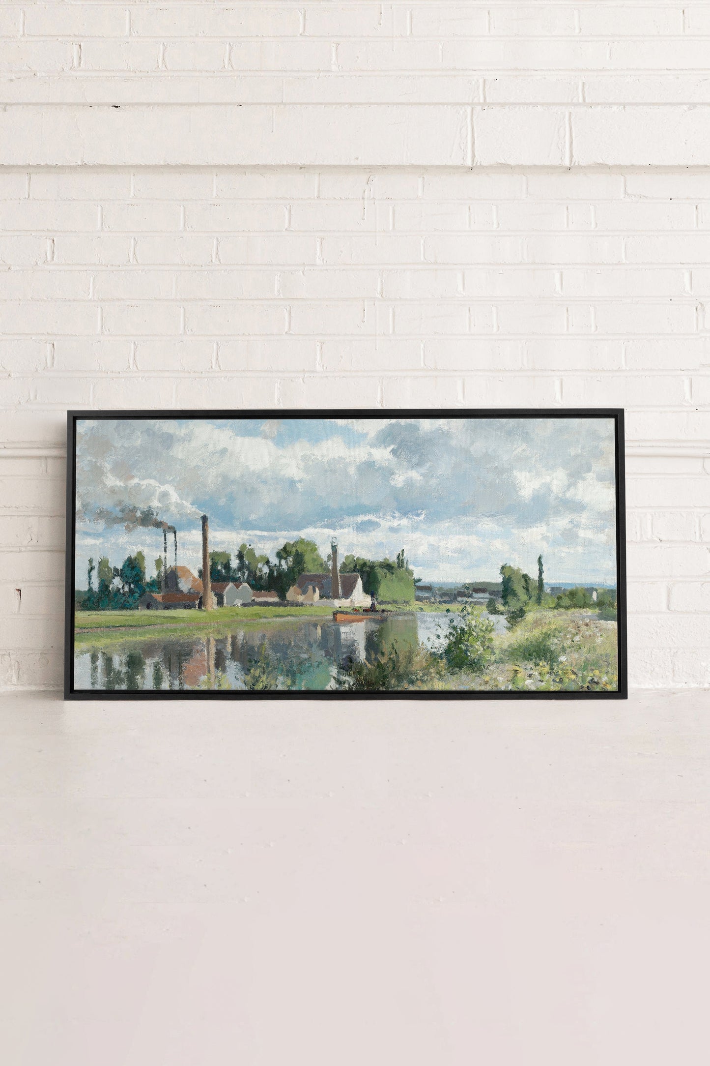 THE RIVER OISE, Oeuvre sur toile étiré