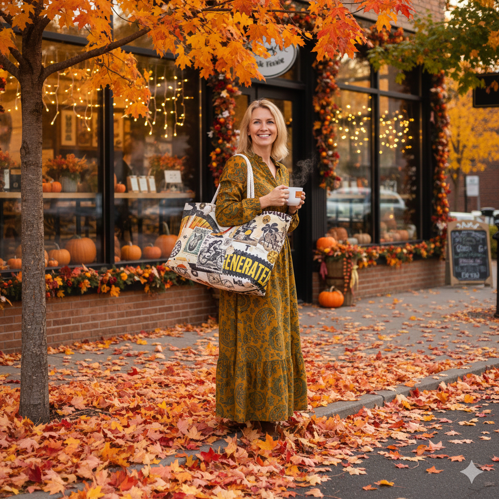 Vintage Collage Weekender Bag | Retro Travel Poster Tote | Large Tote Bag - AURABAGS SHOP