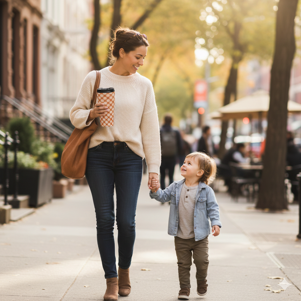 Checkerboard Retro Travel Mug — Vintage Orange Plaid Stainless Steel Tumbler
