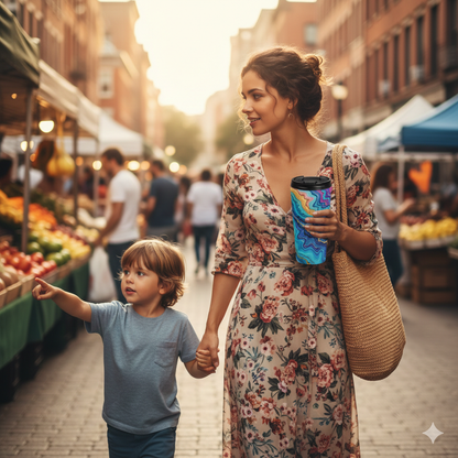 Geode Swirl Stainless Steel Travel Mug