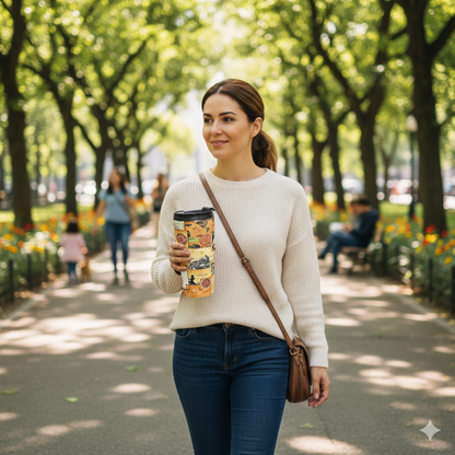 Vintage Travel Collage Stainless Steel Travel Mug
