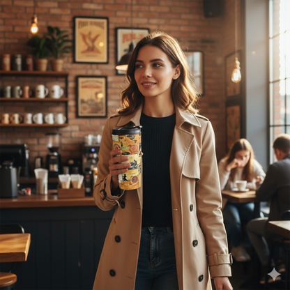 Vintage Travel Collage Stainless Steel Travel Mug
