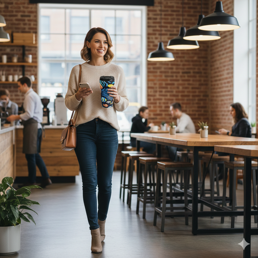 Ocean Jellyfish Travel Mug — Colorful Underwater Stainless Steel Tumbler