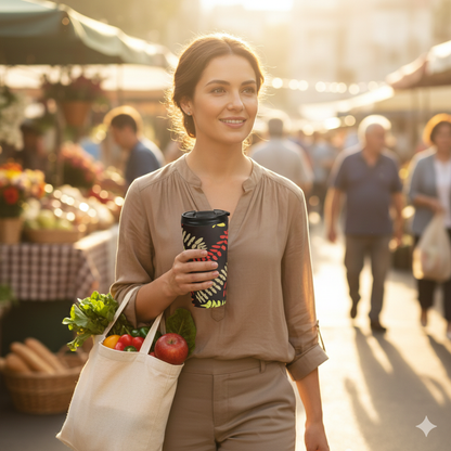 Travel Mug — Colorful Autumn Fern Stainless Steel Tumbler