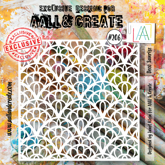 AALL and Create  6"x6" Stencil - 206 - Deco Sunrise