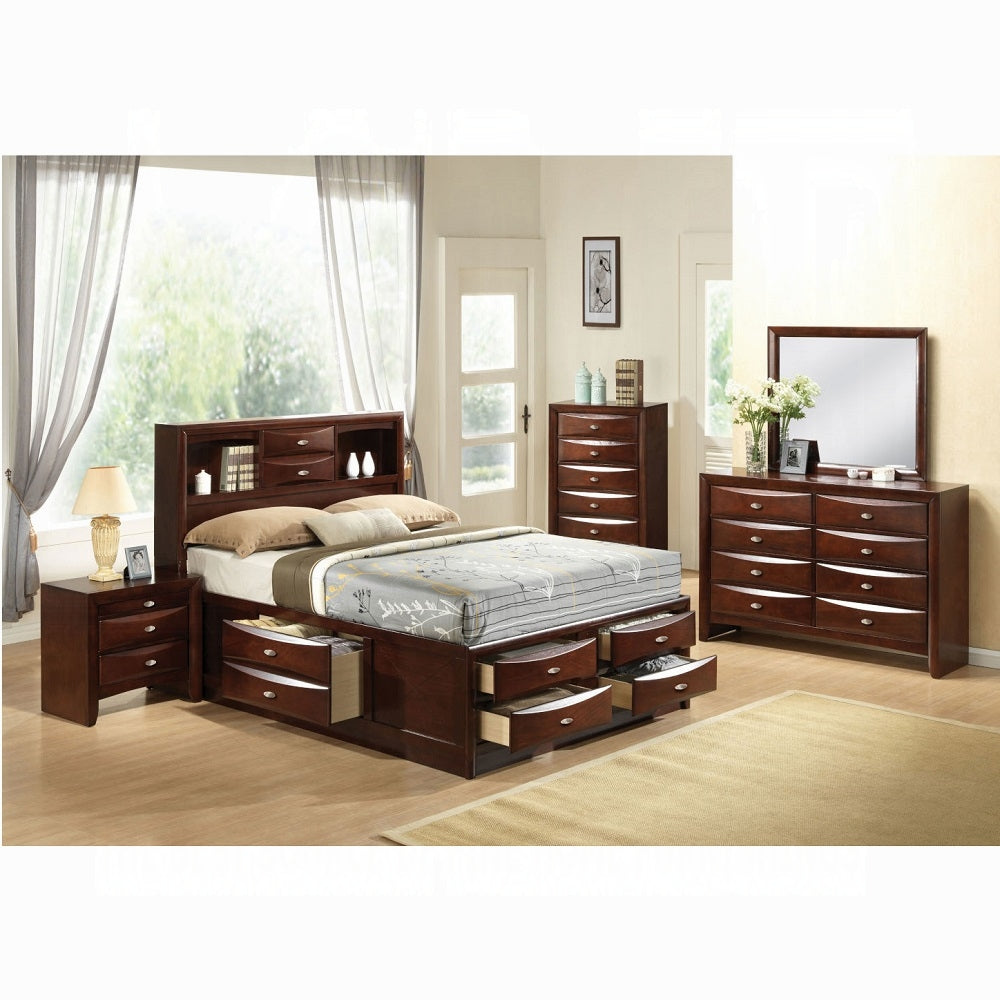 Neend Storage Nightstand - Espresso