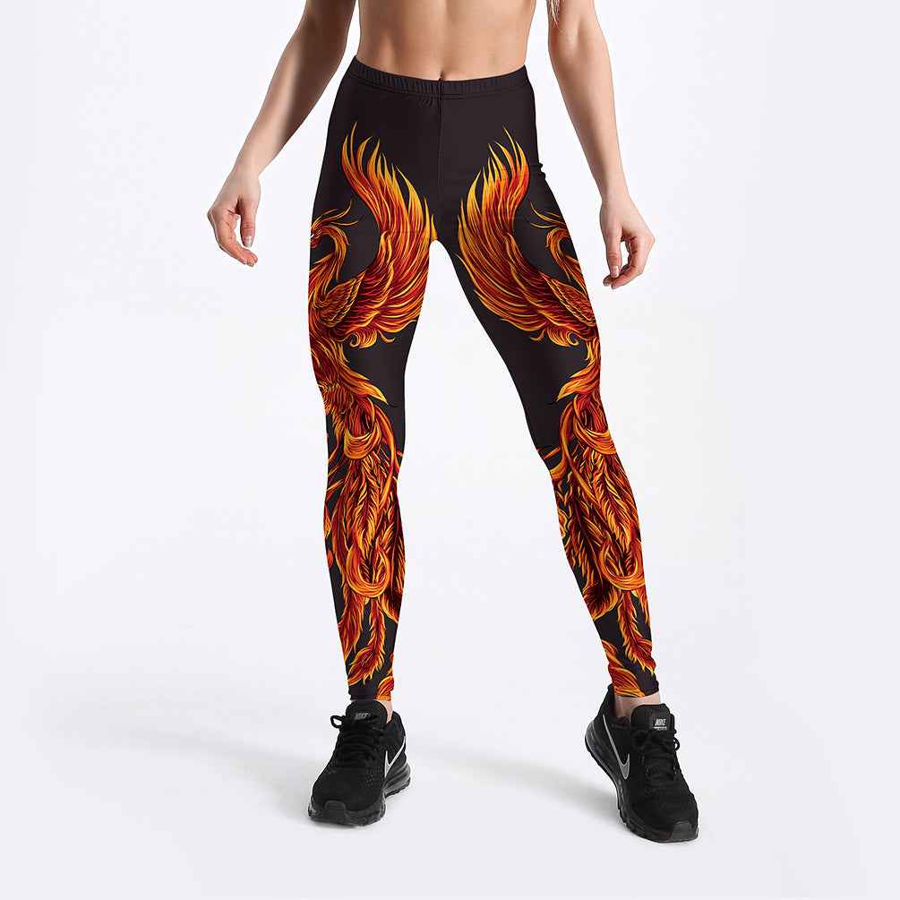 Rising Phoenix Yoga Workout Leggings – Women’s Fitness & Activewear Pants