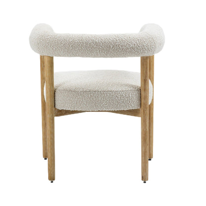 Svea Boucle Dining Chair - Cream