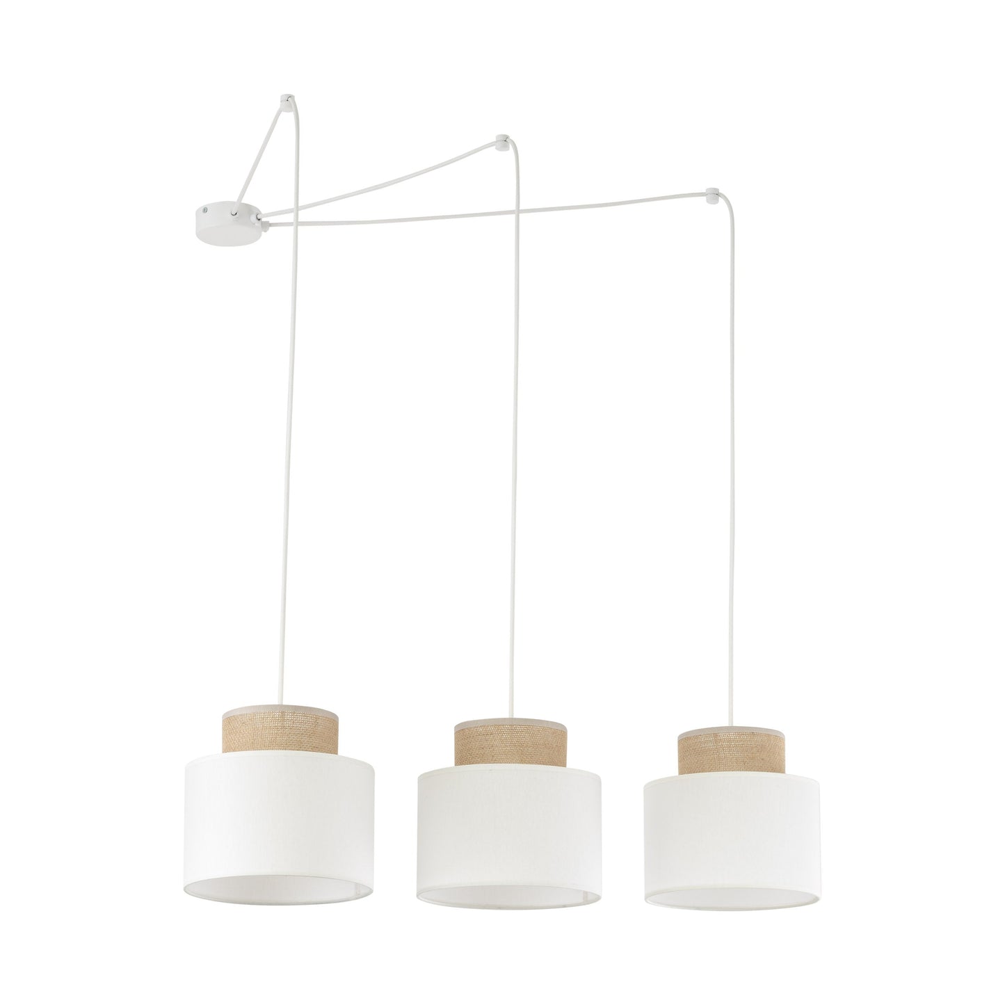 DUO White Adjustable 3-Light Pendant for Dining Table & Kitchen Island - AURABAGS SHOP