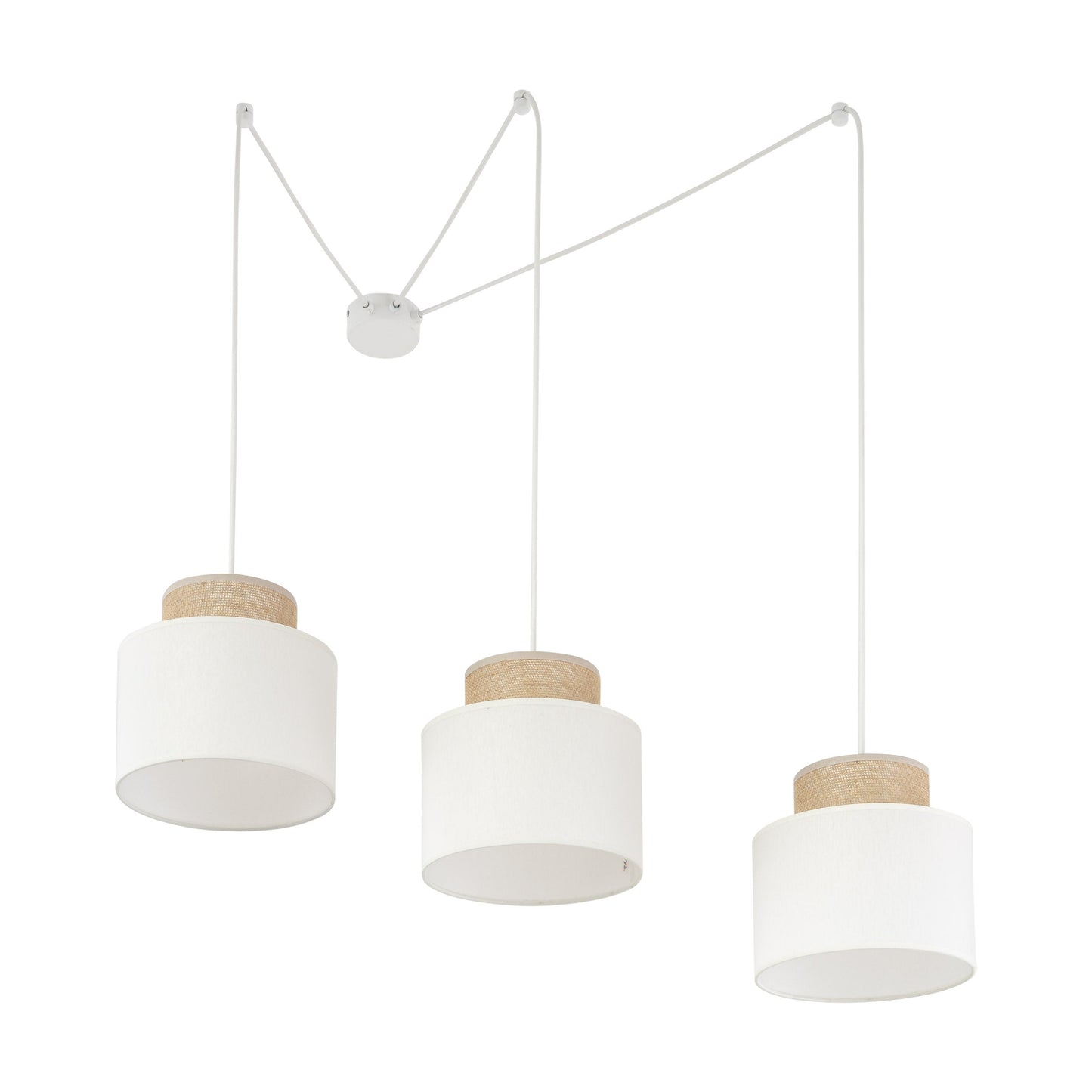 DUO White Adjustable 3-Light Pendant for Dining Table & Kitchen Island - AURABAGS SHOP
