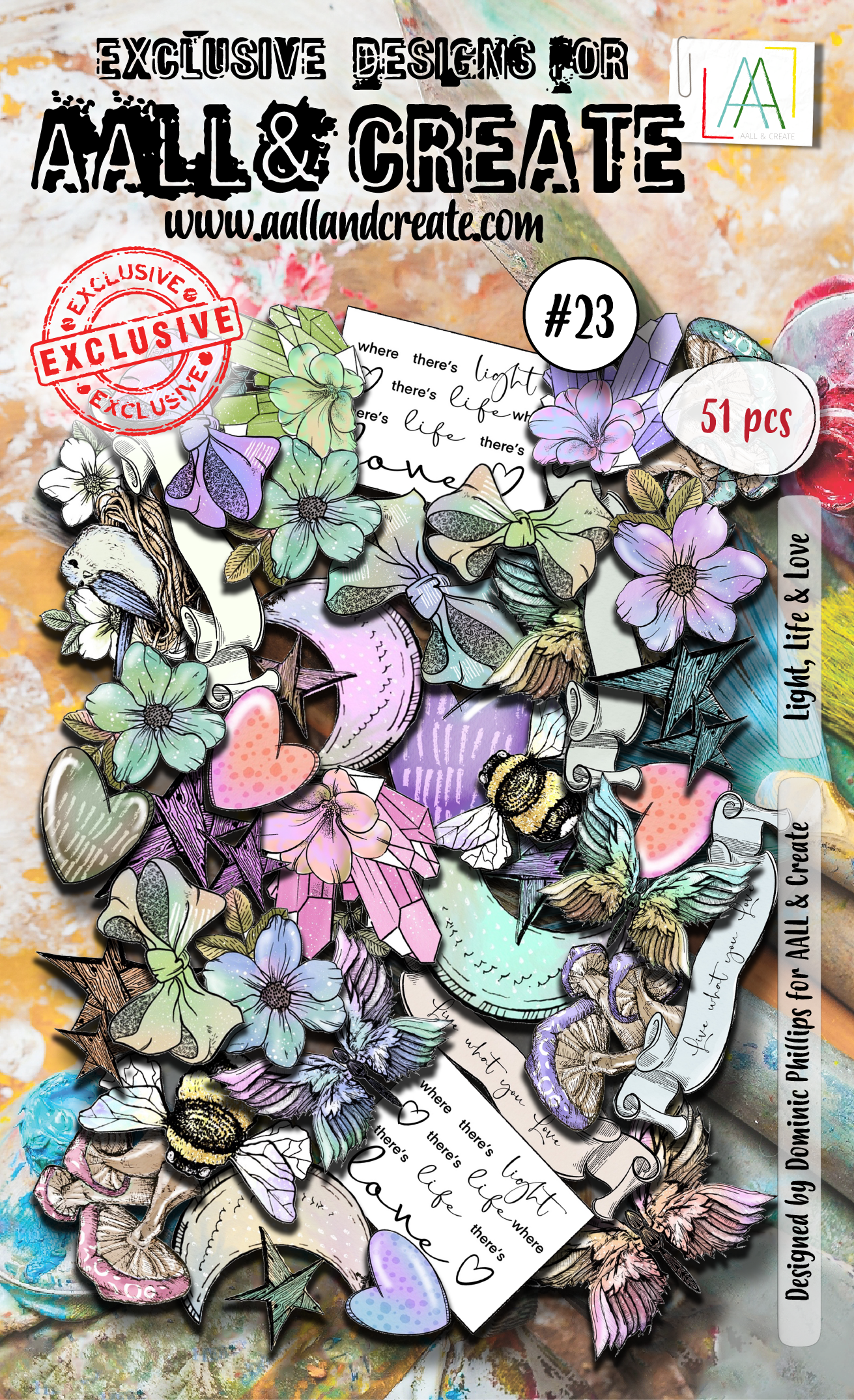 AALL and Create  Ephemera Die-Cuts - 23 - Light, Life & Love