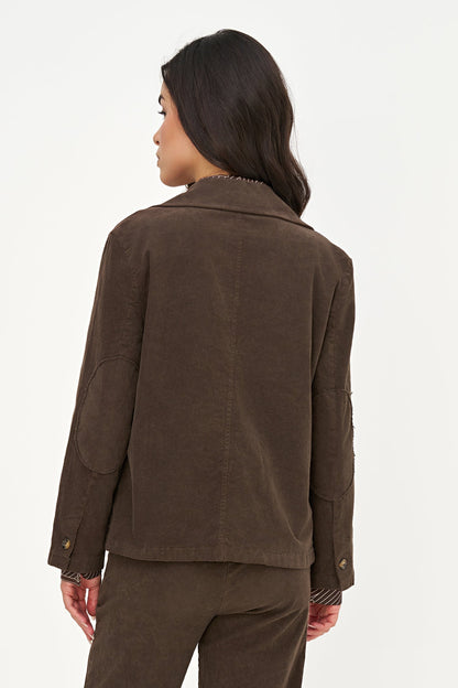 Women's Corduroy Blazer, Long Sleeves, Patch Pockets & Elbow Patches
