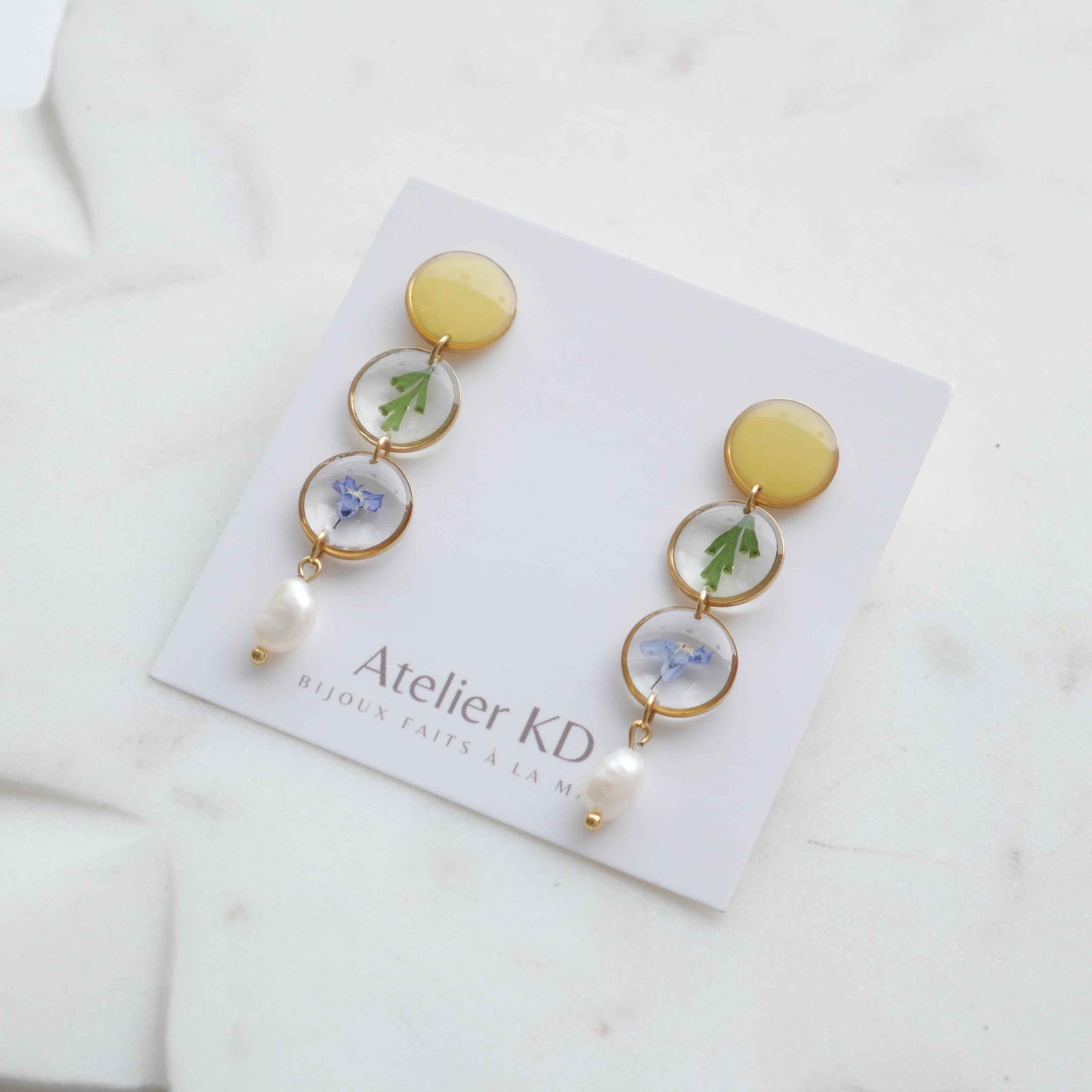 Boucles d'oreilles Perla duo - rond