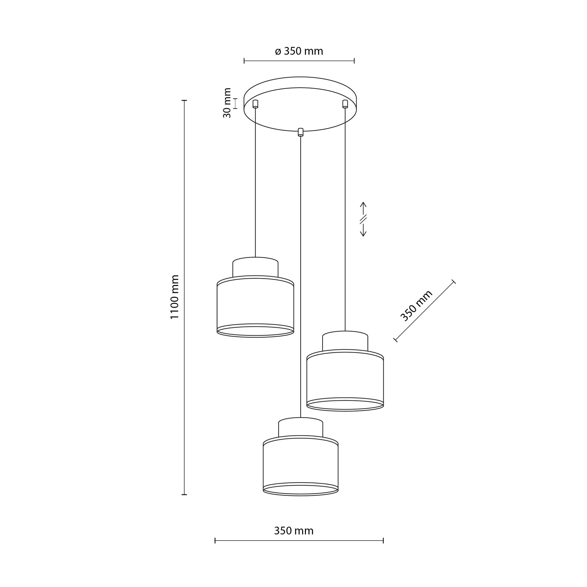 DUO Jute Mix Natural Pendant Light 3 - AURABAGS SHOP
