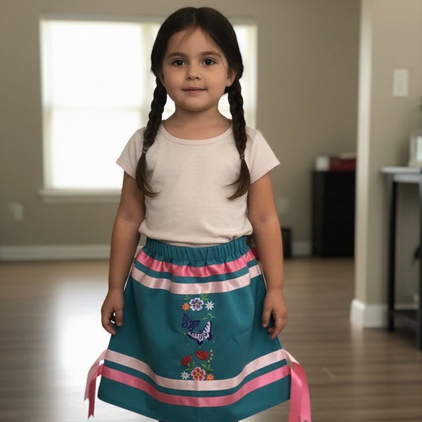 OLDTRIBES™ Infants Embroidered Flowers Ribbon Skirt