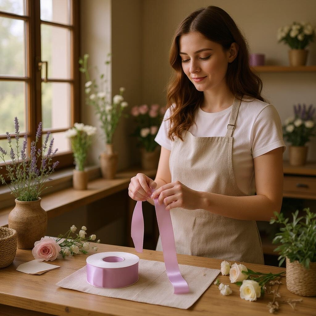 Satin Ribbon Double Face-Light Purple #148- 3.8 cm Wide