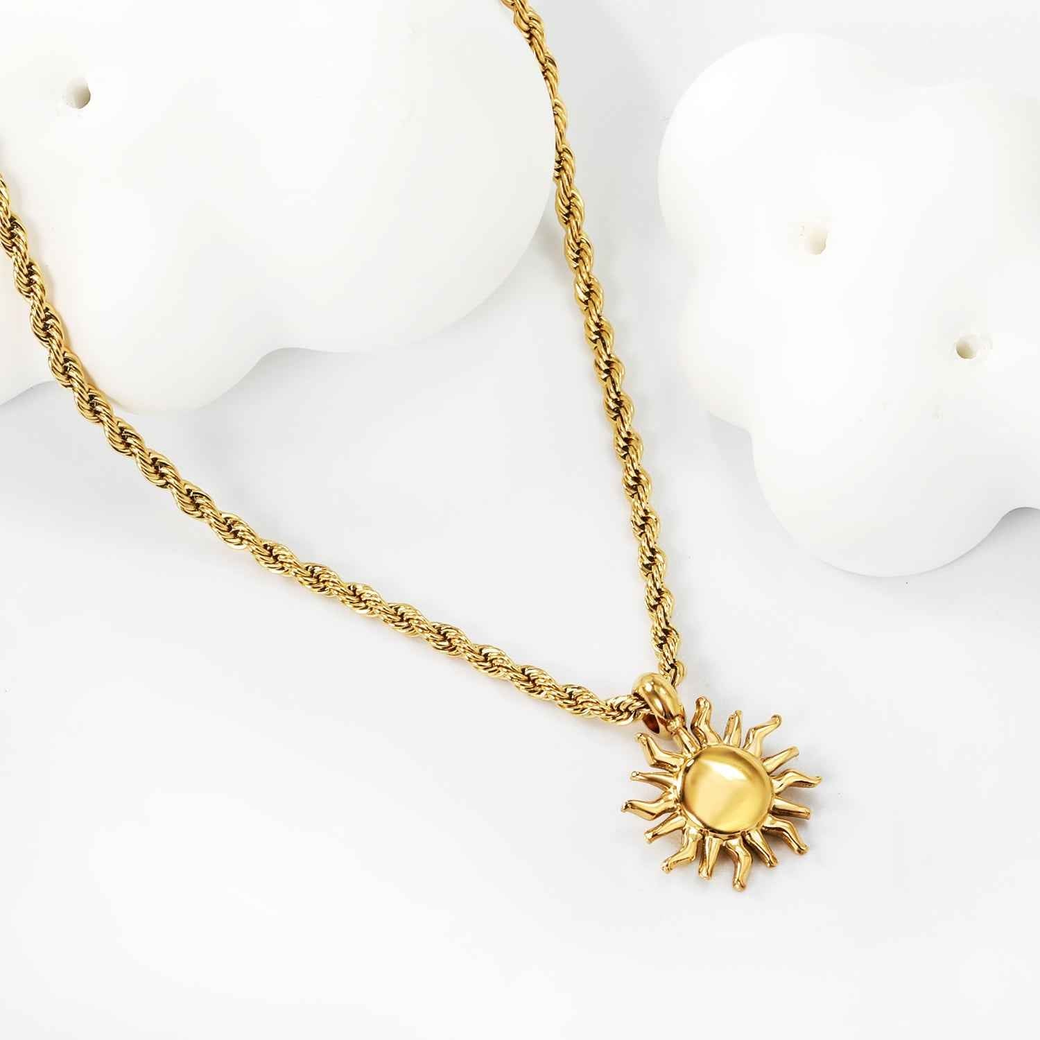 Radiant Sun Pendant Necklace