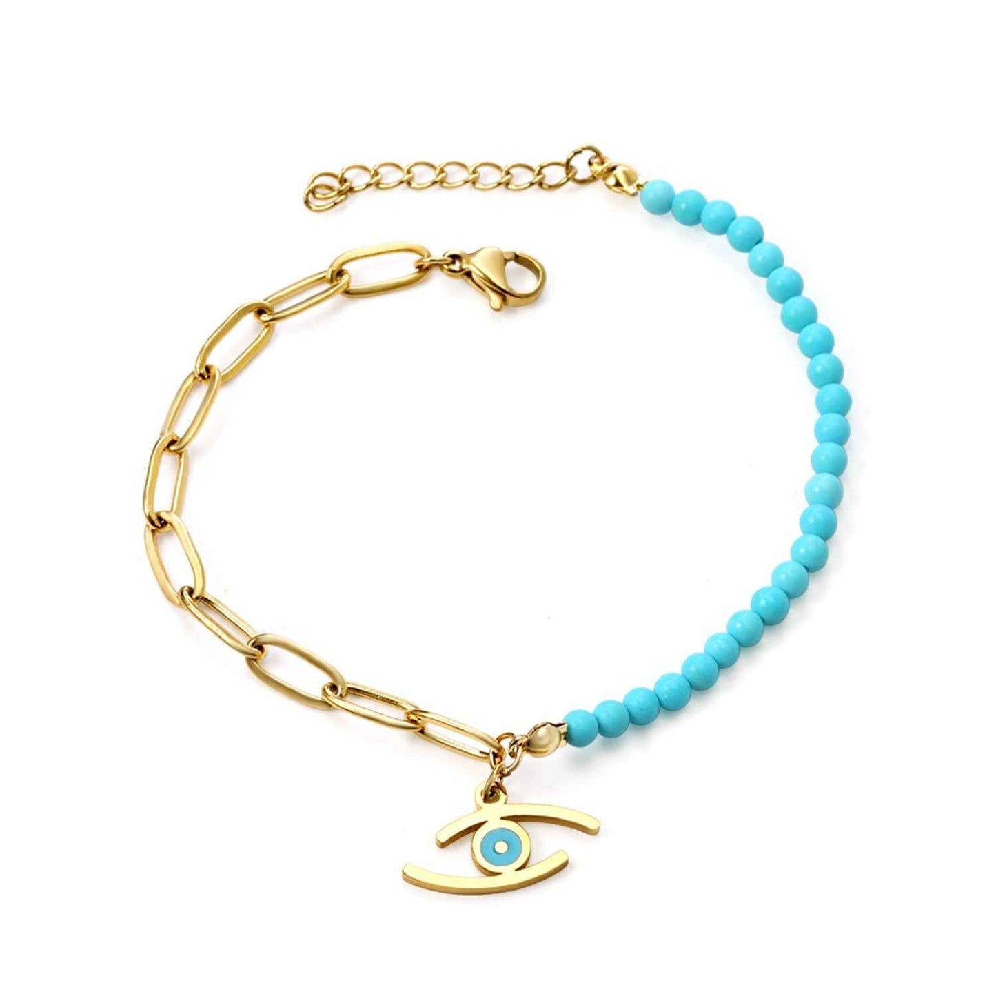 Azure Eye Beaded Bracelet