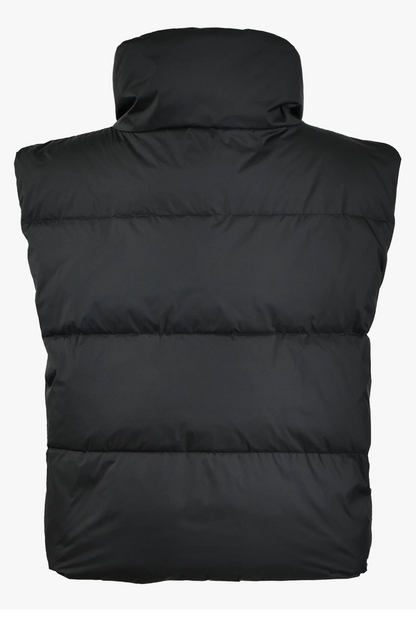 Sofie Black High-Neck Vest with Pockets