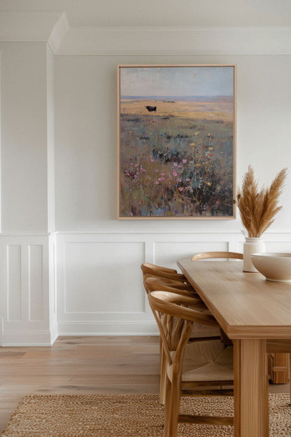 RAINBOW FIELD, Oeuvre sur toile étirée