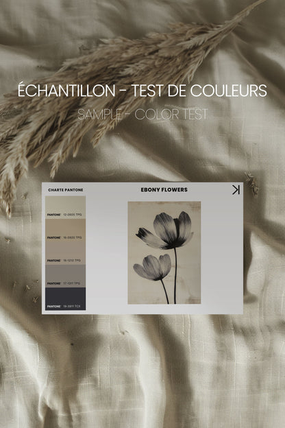 EBONY FLOWERS, Oeuvre sur toile étirée
