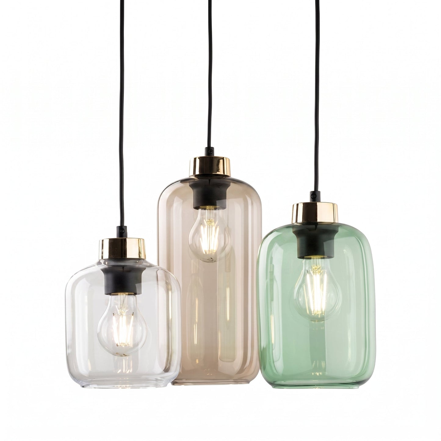 MARCO Mid-Century Modern 3-Light Pendant for Kitchen Island & Dining Table
