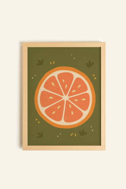 TRANCHE DE SOLEIL, Oeuvre sur toile rigide, encadré Naturel Clair (collective)