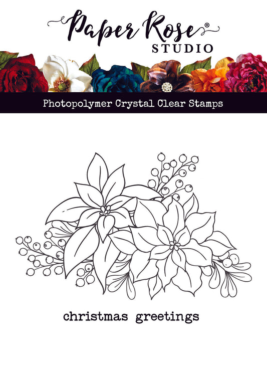 Poinsettia Bouquet Clear Stamp Set 30306