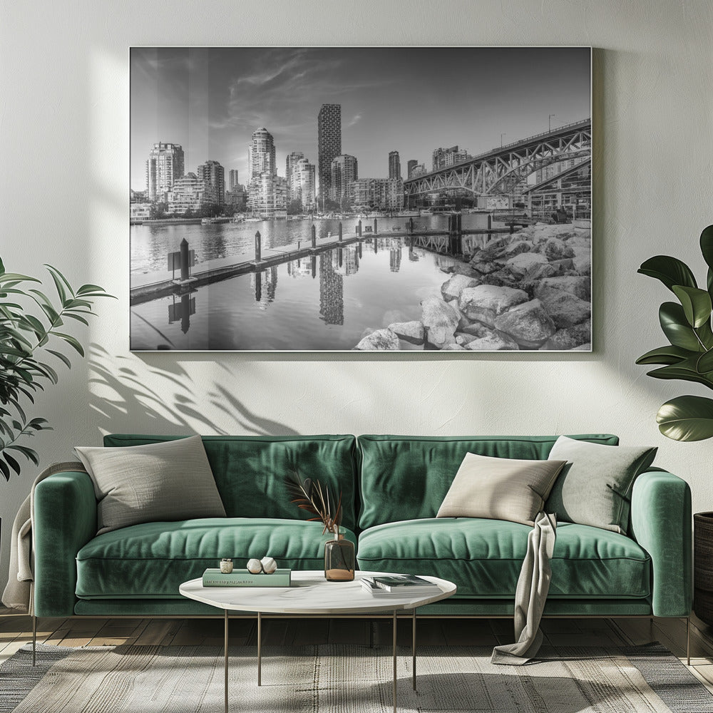 Wall art Vancouver Impression of Granville Island | Monochrome