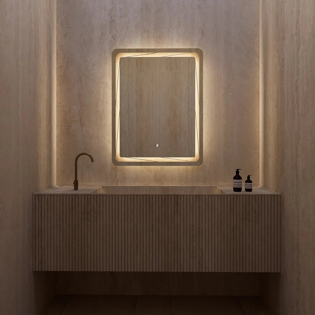 28"x36" / 32"x38" LED Bathroom Mirror, Anti-Fog, CRI 90+, Dimmable