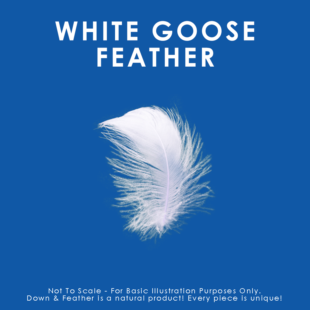 Quilted White Goose Feather Pillow