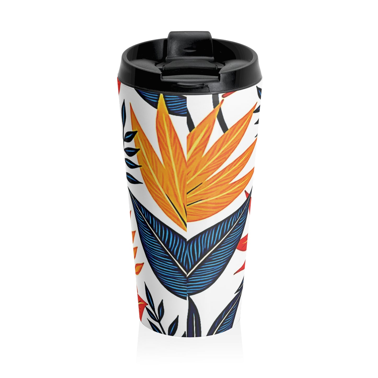 Autumn Leaves Floral Stainless Steel Travel Mug | Fall Leaf Pattern - AURABAGS SHOP