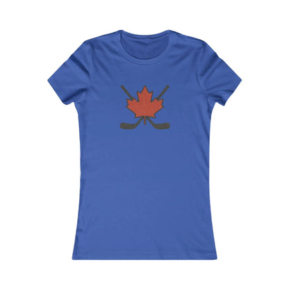 Maple Leaf Hockey Sticks Women's T-Shirt – Canadian Hockey Pride Tee