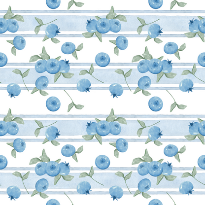 Mousseline de bambou bleuets