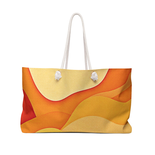 Abstract Color Wave Weekender | Beach Tote Bag | Large Tote Bag