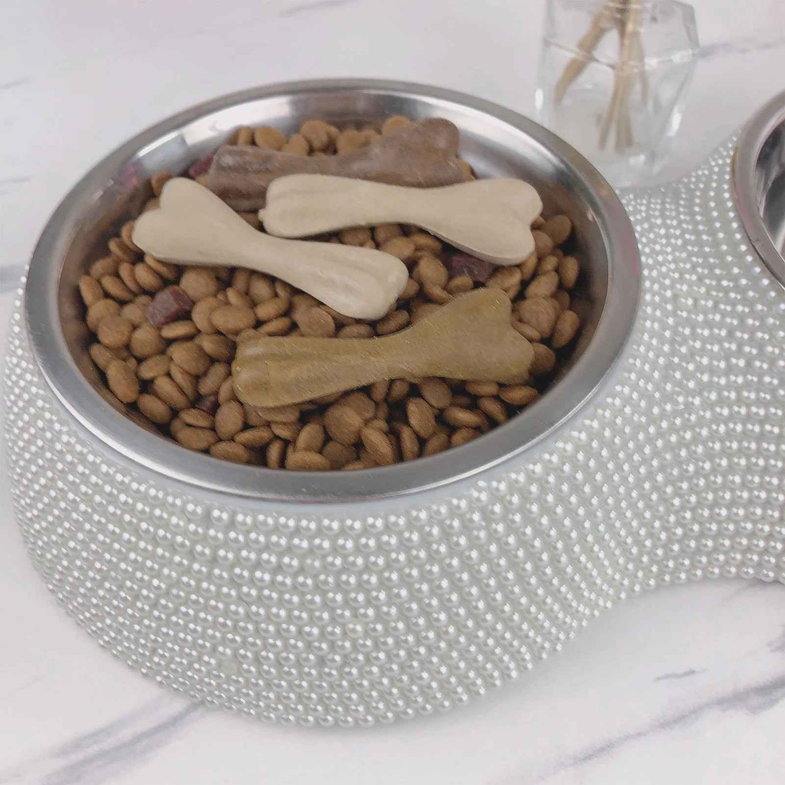 Bedazzle Me Rhinestone Dog Bowl | Decorative Sparkle Pet Bowl