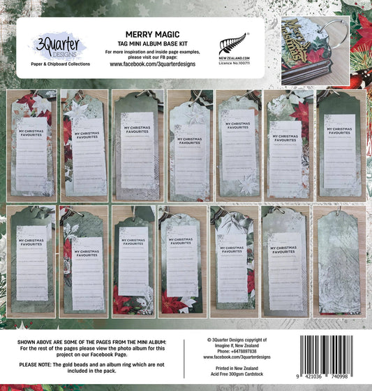 3Quarter Designs - Mini Album Base Kit - Merry Magic
