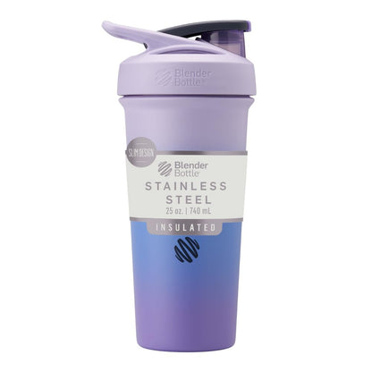 BlenderBottle Strada Sleek Insulated Stainless Steel Water Bottle with Wire Whisk, 25-Ounce, Lavender Ombre 🍁 All In One Marketplace Canada