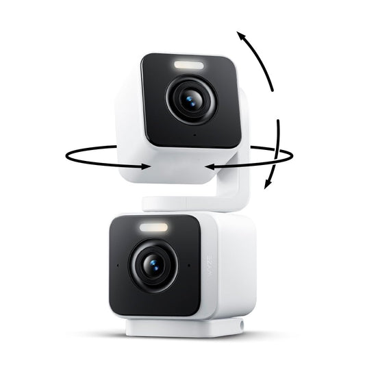 Wyze Pan Cam Duo Indoor/Outdoor IP65 2K 360° Pan/Tilt/Zoom Smart Home Security Camera with Color Night Vision, Works with Alexa & Google Assistant, White 🍁 All In One Marketplace Canada