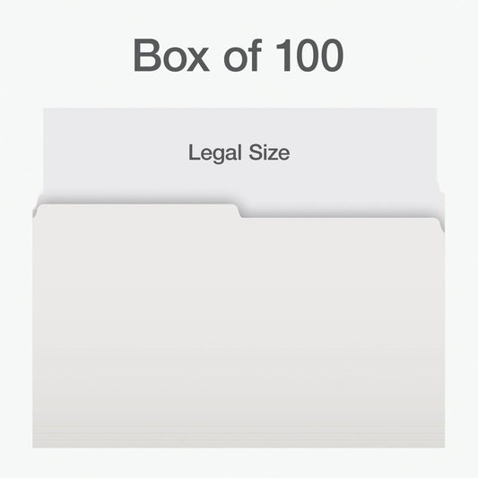 Pendaflex File Folders - Ivory/White Colour File Organizers, 1/2 Cut Tab, Legal Size, Durable Paper Stock, 100/Box, Ideal for Office, Home, and School Organization 🍁 All In One Marketplace Canada
