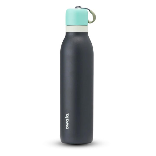 Owala FreeSip Twist Insulated Stainless Steel Water Bottle with Straw for Sports and Travel, BPA-Free, 24-oz, Blue/Grey (Foggy Tide) 🍁 All In One Marketplace Canada